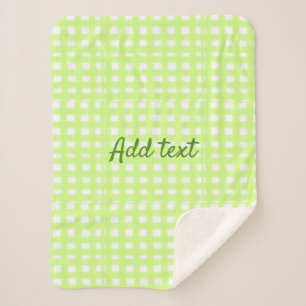 Aquarelle vert plaid ginham personnalisé ajouter t