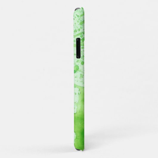 aquarelle vert texture arrière - plan coques iphon (Dos/Droite)
