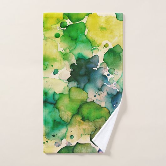 Aquarelle verte (Serviette à main)