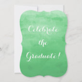 Aquarelle verte 2019 Graduation Party Invitation (Dos)