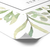 Aquarelle verte Affiche de bienvenue du 25e annive (Coin)