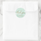 Aquarelle verte Baby shower or Favoriser Sticker (Sac)