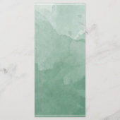 Aquarelle verte chic, menu Mariage Monogram (Dos)