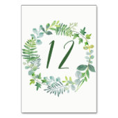 Aquarelle verte couronne Carte Numéro de tableau C (Par défaut)