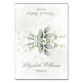 Aquarelle verte Élégante carte de lieu de mariage (Par défaut)