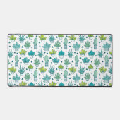 Aquarelle verte et bleue Motif Succulent (Recto)