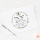 Aquarelle verte Étiquette de Beurre pour le corps  (Enveloppe)