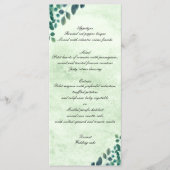 Aquarelle verte Eucalyptus Feuille Menu Mariage (Devant)