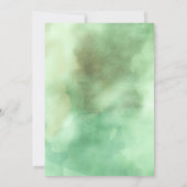 Aquarelle verte Faire-part de mariage de succulent (Dos)