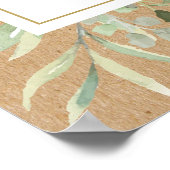 Aquarelle verte Feuille Affiche de bienvenue Maria (Coin)