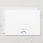 Aquarelle verte goutte nuptiale douche Invitation (Dos)