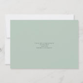 Aquarelle verte Invitation de douche nuptiale (Dos)