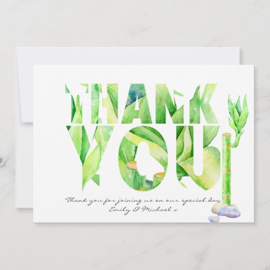 Aquarelle verte Lucky MERCI Bambou (Devant)