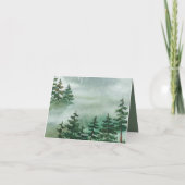 Aquarelle verte Merci forestier rustique (Dos)