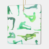 Aquarelle verte Ornement de Yoga (Gauche)