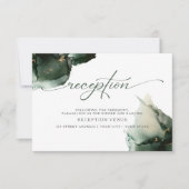 Aquarelle verte Sage Invitation Abstraite (Devant)