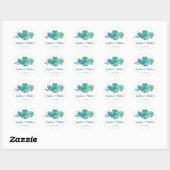 Aquarelle verte Succulents Stickers de mariage (Feuille)