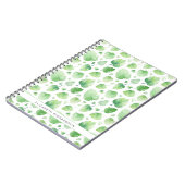 Aquarelle verte tropicale Feuilles Nom Carnet (Côté gauche)