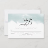 Aquarelle verte Turquoise Pale RSVP (Devant)