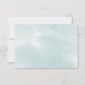 Aquarelle verte Turquoise Pale RSVP (Dos)