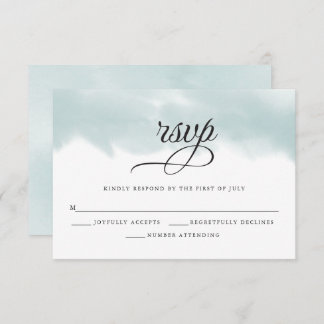 Aquarelle verte Turquoise Pale RSVP