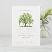 Aquarelle verte Willow Tree Couples Invitation de (Debout devant)