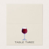 Aquarelle Vin Table Personnalisée Cartes de Place (Outside Unfolded)