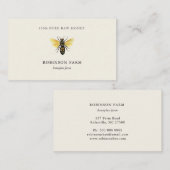 Aquarelle vintage abeille Carte de visite (Devant / Derrière)