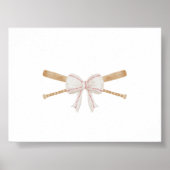 aquarelle vintage batte de baseball et affiche d'a (Devant)