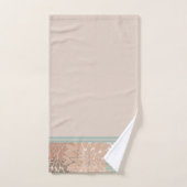 Aquarelle vintage bleu et turquoise  (Serviette à main)