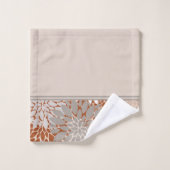 Aquarelle vintage Blush et Terracotta Floral (Gant de toilette)