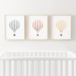 Aquarelle vintage Chaud Air Balloon Décor Nursery<br><div class="desc">Ajoutez une touche finale à l'espace de votre petit avec cet ensemble de 3 montgolfières vintages aquarelle.</div>