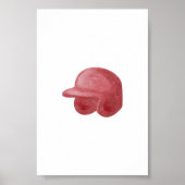 Aquarelle vintage de baseball poster casquette (Devant)