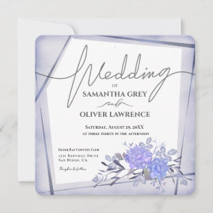 Aquarelle vintage Faire-part de mariage floral