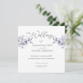 Aquarelle vintage Faire-part de mariage floral (Debout devant)