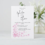 Aquarelle vintage faire-part de mariage floral (Debout devant)