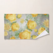 Aquarelle Vintage jaune et gris (Serviette à main)
