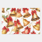 Aquarelle Vintage Noël papier Tissu (Devant 3)