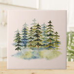 Aquarelle Vintage Pinède Rustique<br><div class="desc">Apportez la beauté de la nature avec notre aquarelle Vintage forêt de pins rustiques carreaux en céramique. Une touche de beauté boisée pour votre espace !</div>