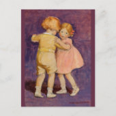 Aquarelle vintage Plum Purple Danser | Carte posta (Devant)