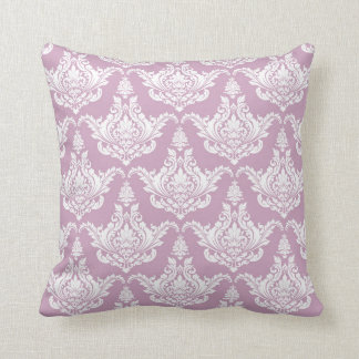 Aquarelle vintage Purple Damask Jeu Oreiller