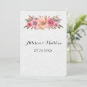 Aquarelle vintage Rose Floral Invitations de maria (Debout devant)