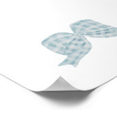 Aquarelle vintage ruban bleu arc poster (Coin)