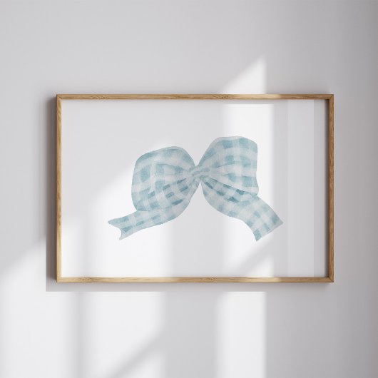 Aquarelle vintage ruban bleu arc poster