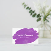 Aquarelle violet Carte de visite brosse (Debout devant)