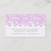 Aquarelle violet Carte de visite Chevron (Dos)