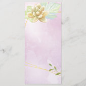 aquarelle violet chic Mariage à fleurs Menu (Dos)