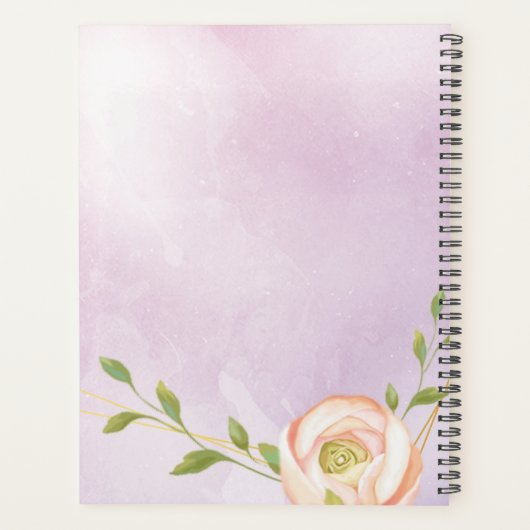 aquarelle violet chic Wedding planner (Dos)