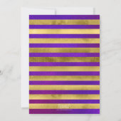 Aquarelle violet étoilée 50e Invitation anniversai (Dos)