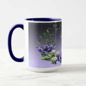 Aquarelle violet Fleurs Mug (Gauche)